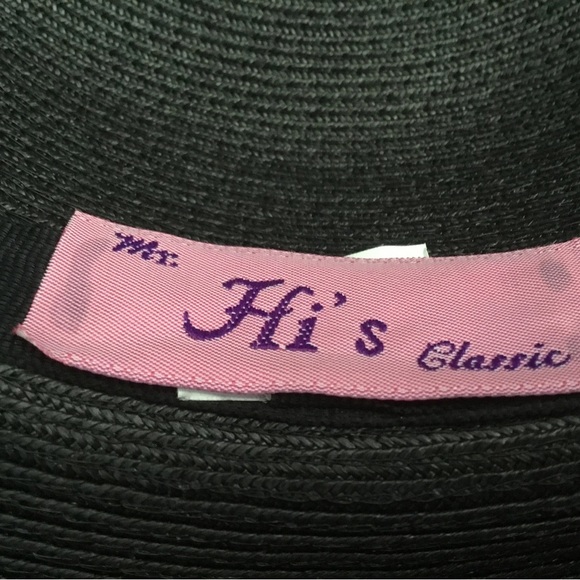 Dramatic Black and Gold Wide-Brimmed Hat- by Mr Hi’s rhinestones, sequins. - Picture 8 of 9